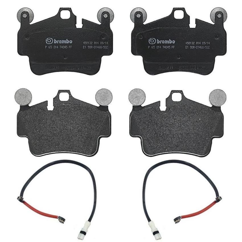 Porsche Brakes Set Kit Pads Front (LowMet) (with Sensors